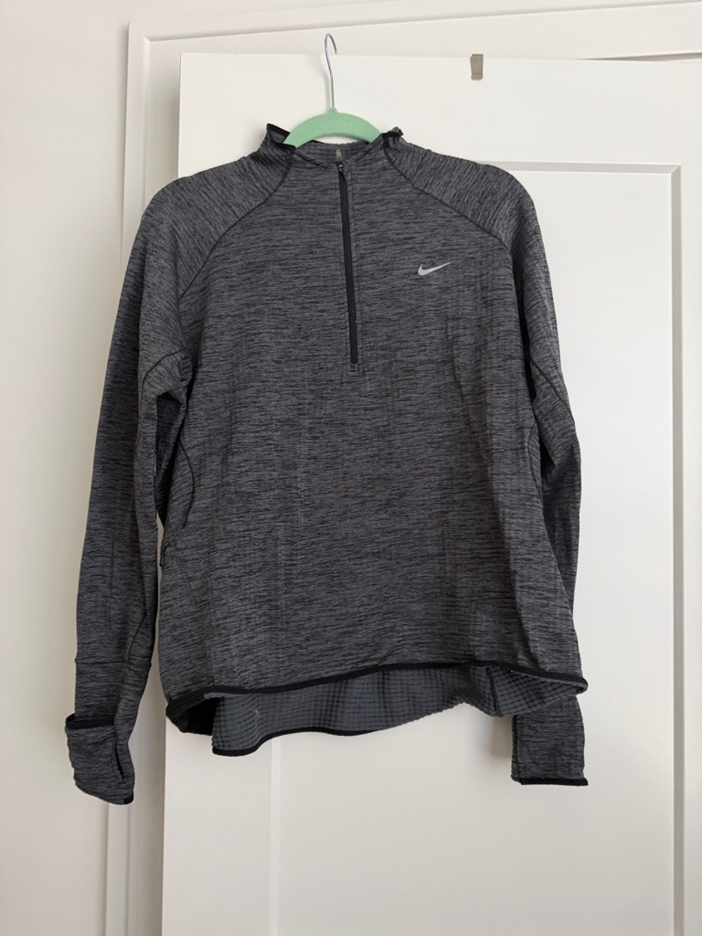 Nike Men’s Heather Dark Gray Half-Zip Training Pullover
